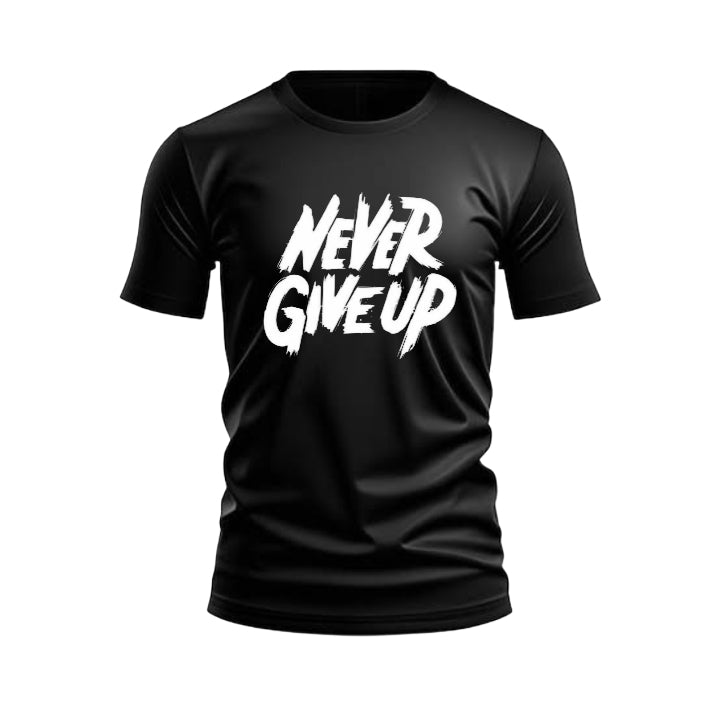 NEVER GIVE UP REGULAR FIT T-SHIRT