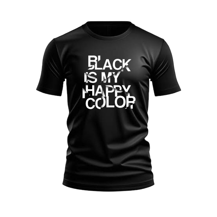 BLACK IS MY HAPPY COLOR REGULAR FIT T-SHIRT