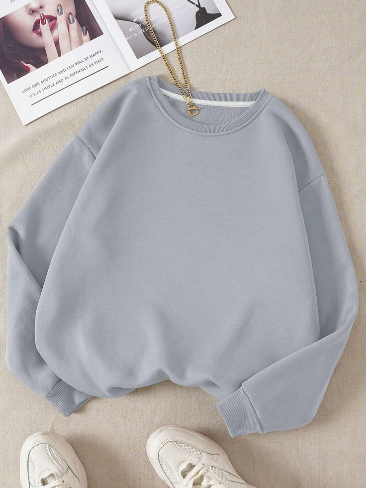 HAIDER GREY-PLAIN SWEATSHIRT
