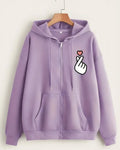 LILAC ZIPPER HOODIE