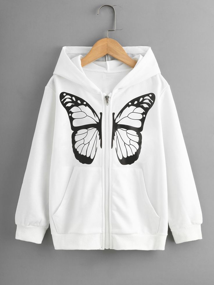 WHITE ZIPPER HOODIE