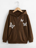 BROWN ZIPPER HOODIE