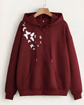 MAROON ZIPPER HOODIE