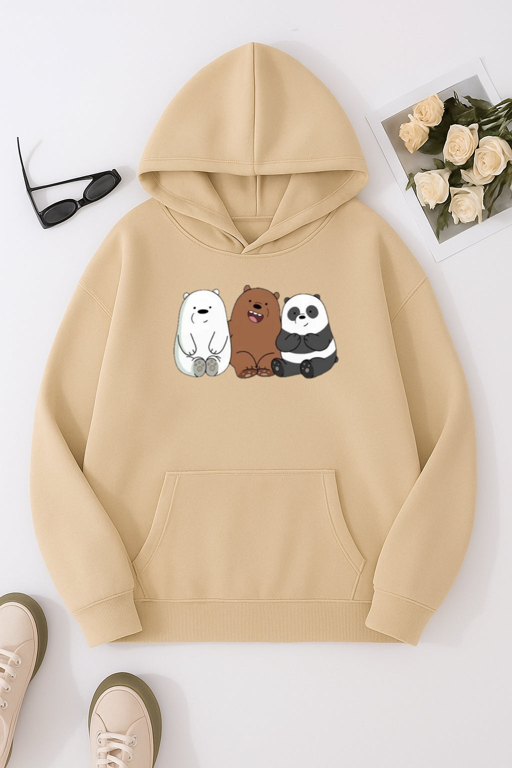 BEIGE-FREE-BEARS HOODIE