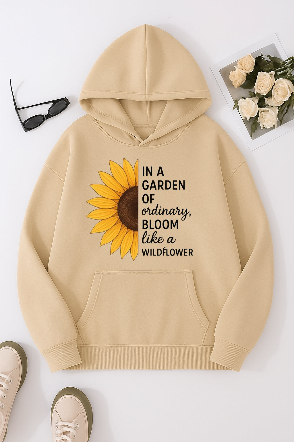 BEIGE-SUNFLOWER-HOODIE