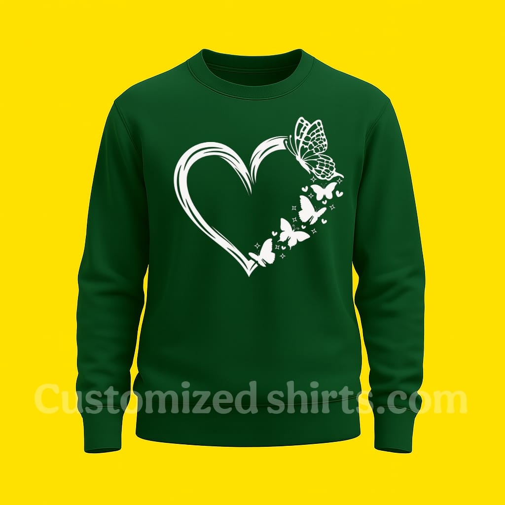 BUTTERFLIES-HEART SWEATSHIRT