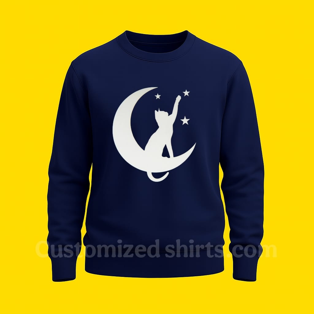 CAT WITH MOON SWEATSHIRT