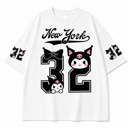 NEW-YORK 32 WHITE OVERSIZED T-SHIRT