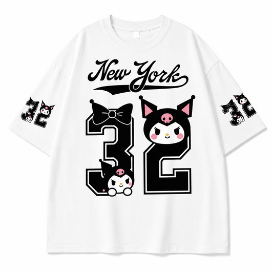 NEW-YORK 32 WHITE OVERSIZED T-SHIRT