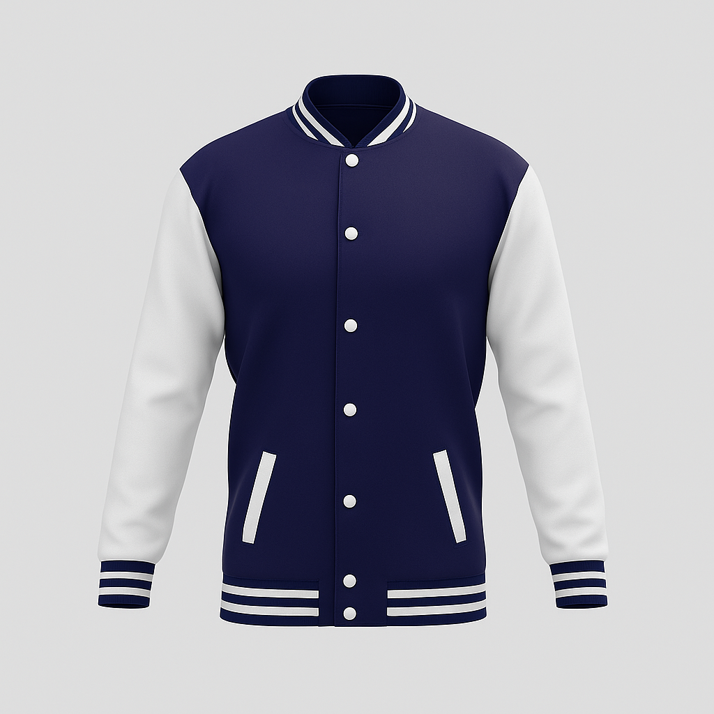 NAVY-BLUE VARSITY JACKET