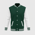 BOTTLE-GREEN VARSITY JACKET