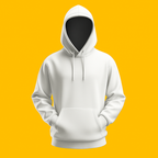 BASIC WHITE PLAIN HOODIE