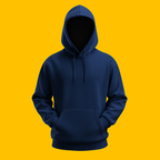 BASIC NAVY-BLUE PLAIN HOODIE