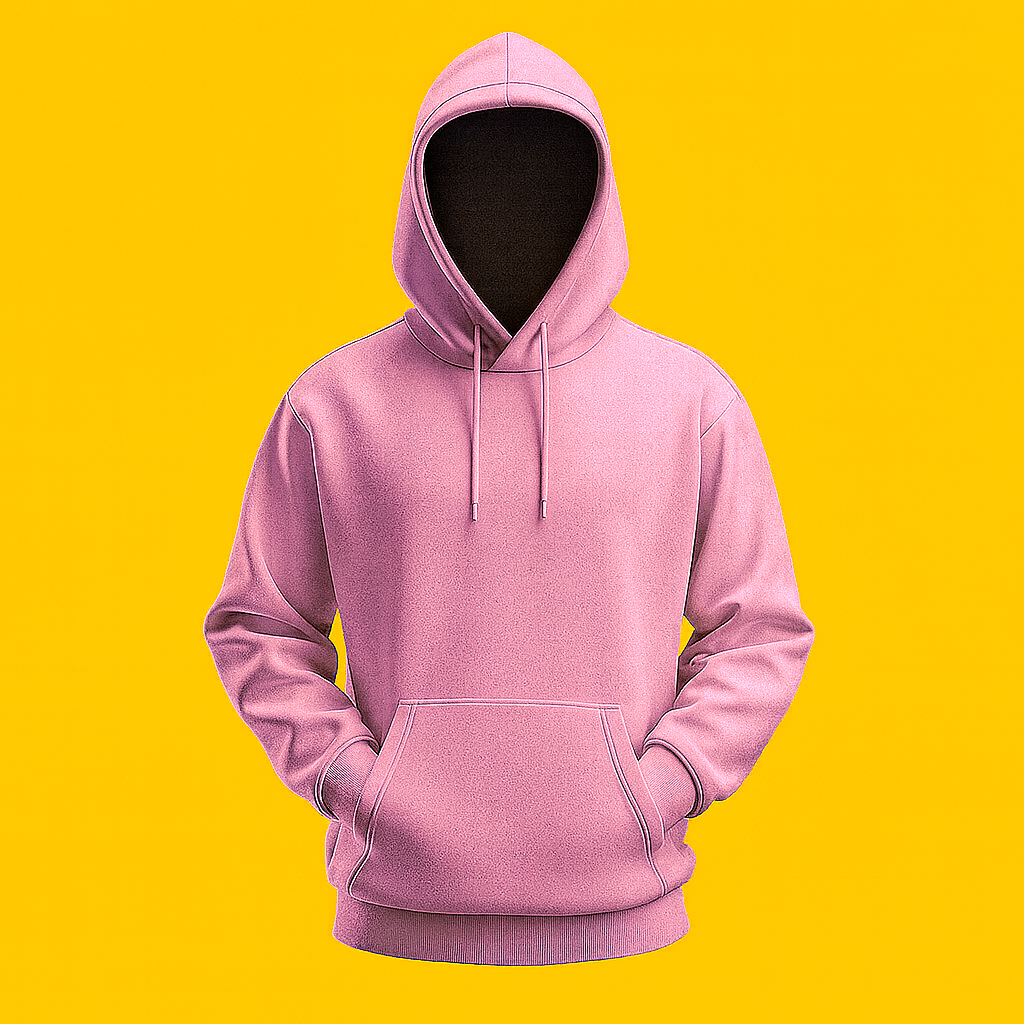 BASIC BABY-PINK PLAIN HOODIE