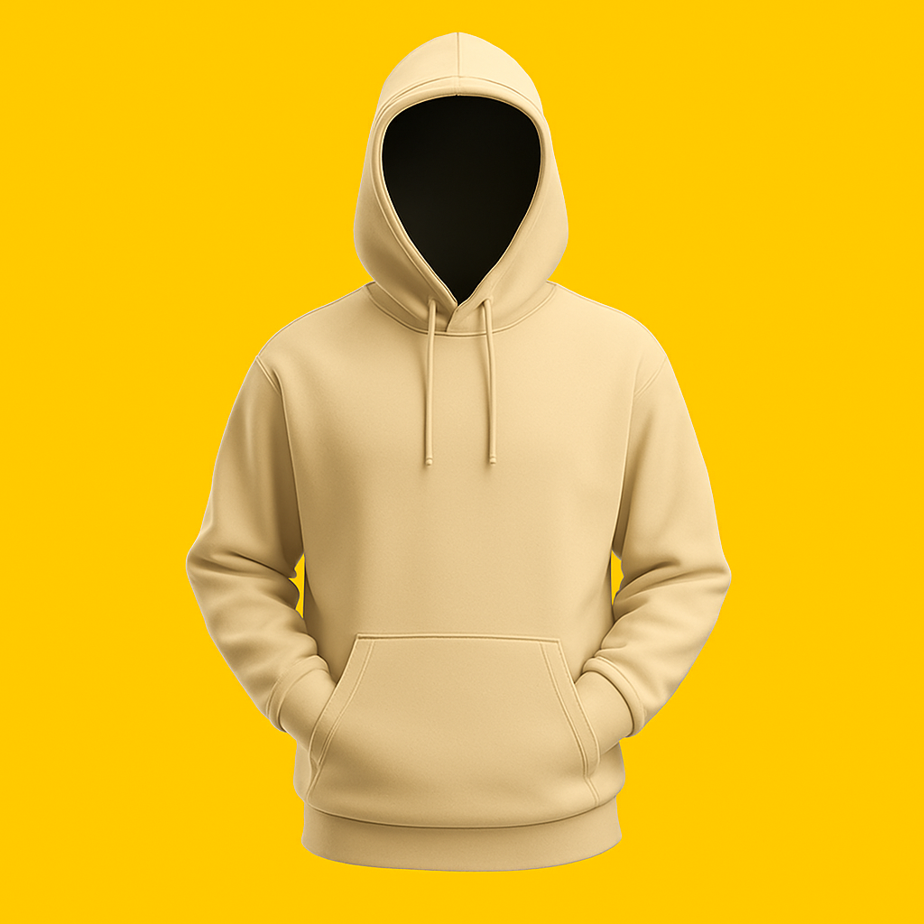 BASIC BEIGE PLAIN HOODIE