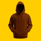 BASIC BROWN PLAIN HOODIE