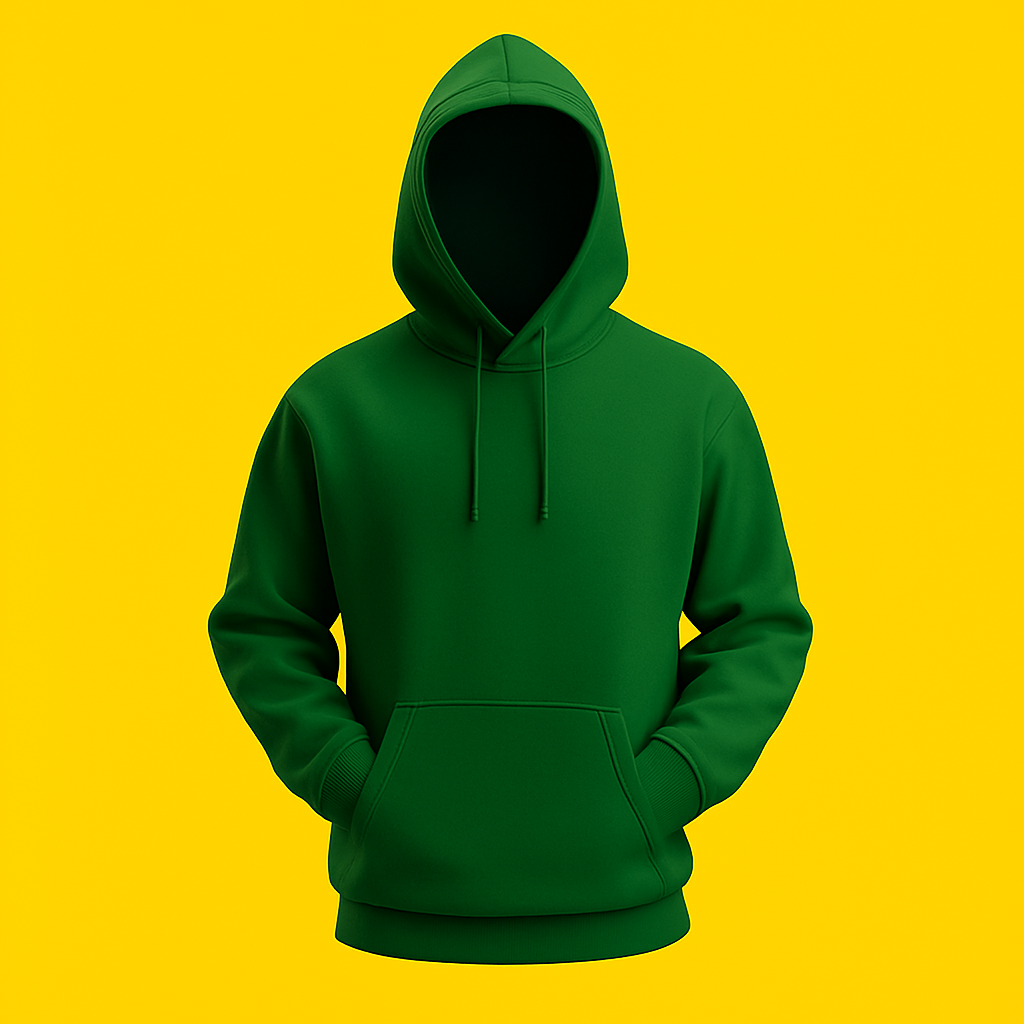 BASIC BOTTLE-GREE PLAIN HOODIE