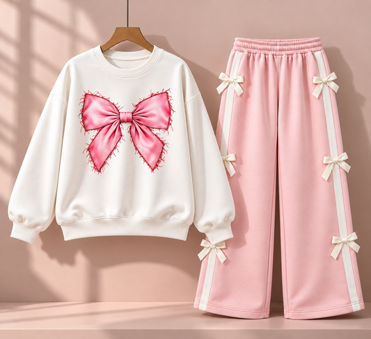 Coquette Bow Fleece Co-Ord Set