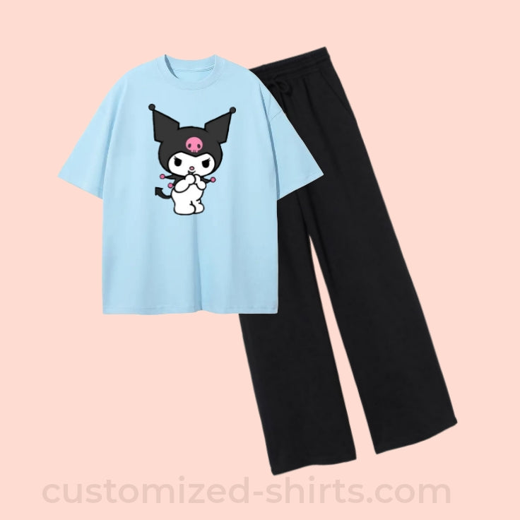 KUROMI-TEE & WIDE LEG TROUSER