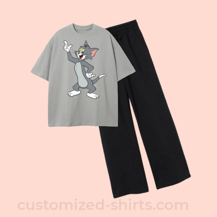 TOM TEE & WIDE LEG TROUSER