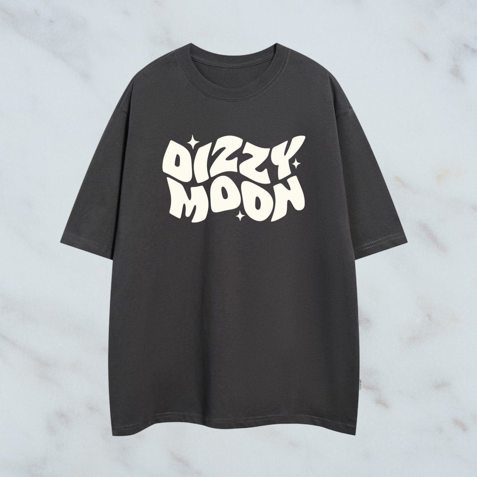 DIZZY-MOON-STEEL GREY-OVERSIZE TEE