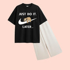JUST DO IT-TEE & WIDE LEG TROUSER