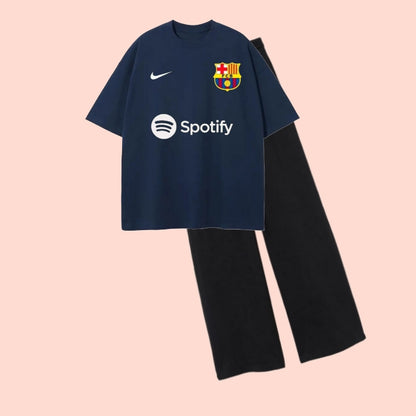 MANCHESTER-TEE & WIDE LEG TROUSER