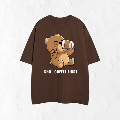 FIRST COFEE-OVERSIZED-TEE