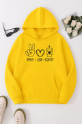 YELLOW-PRINTED HOODIE