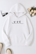 WHITE-HEARTS HOODIE