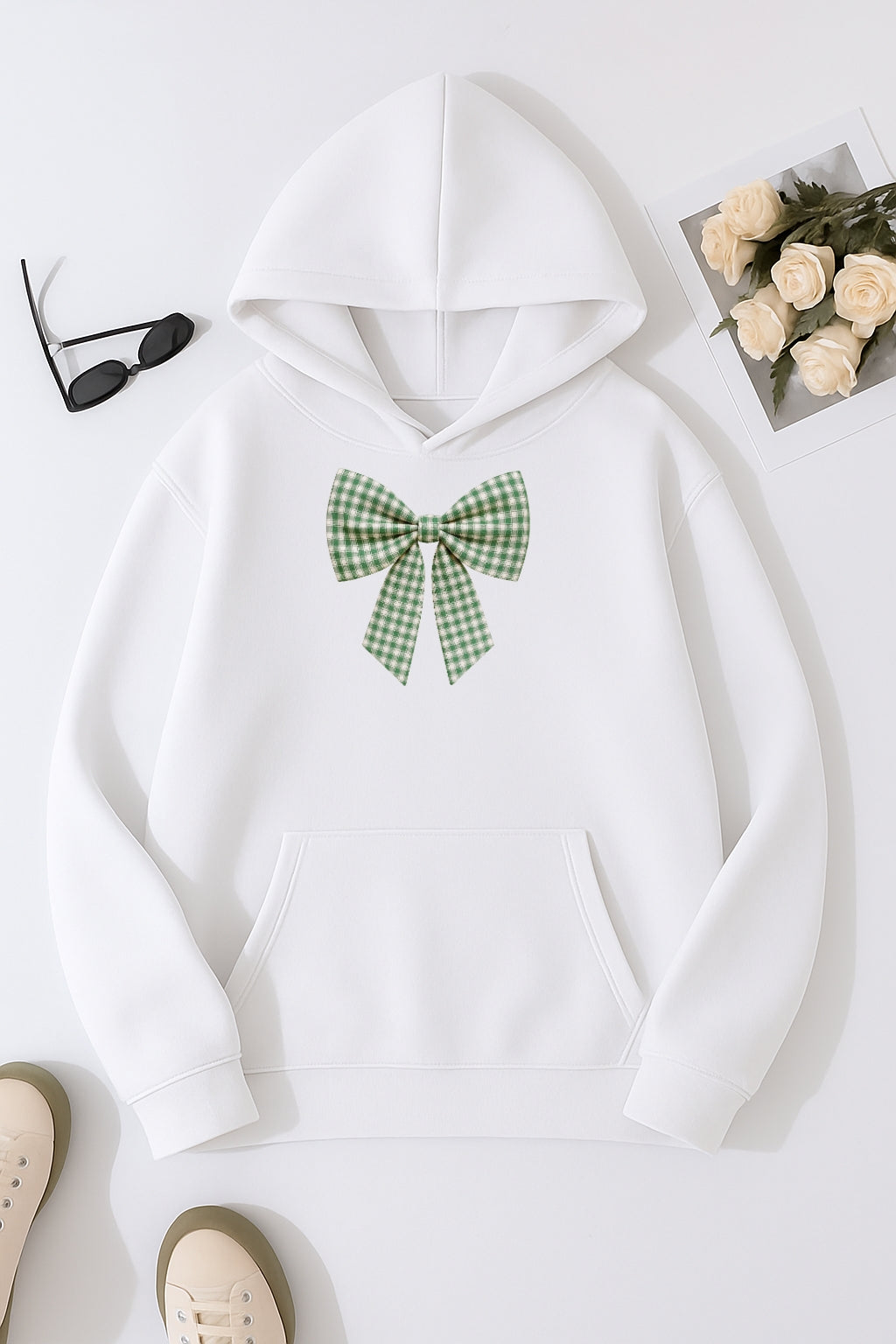 WHITE-BOW-HOODIE