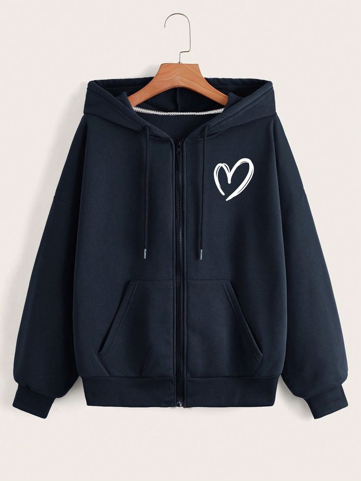 NAVY-BLUE ZIPPER HOODIE