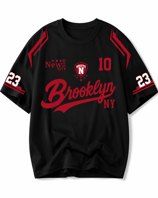 NEW BROOKLYN BLACK OVERSIZED T-SHIRT