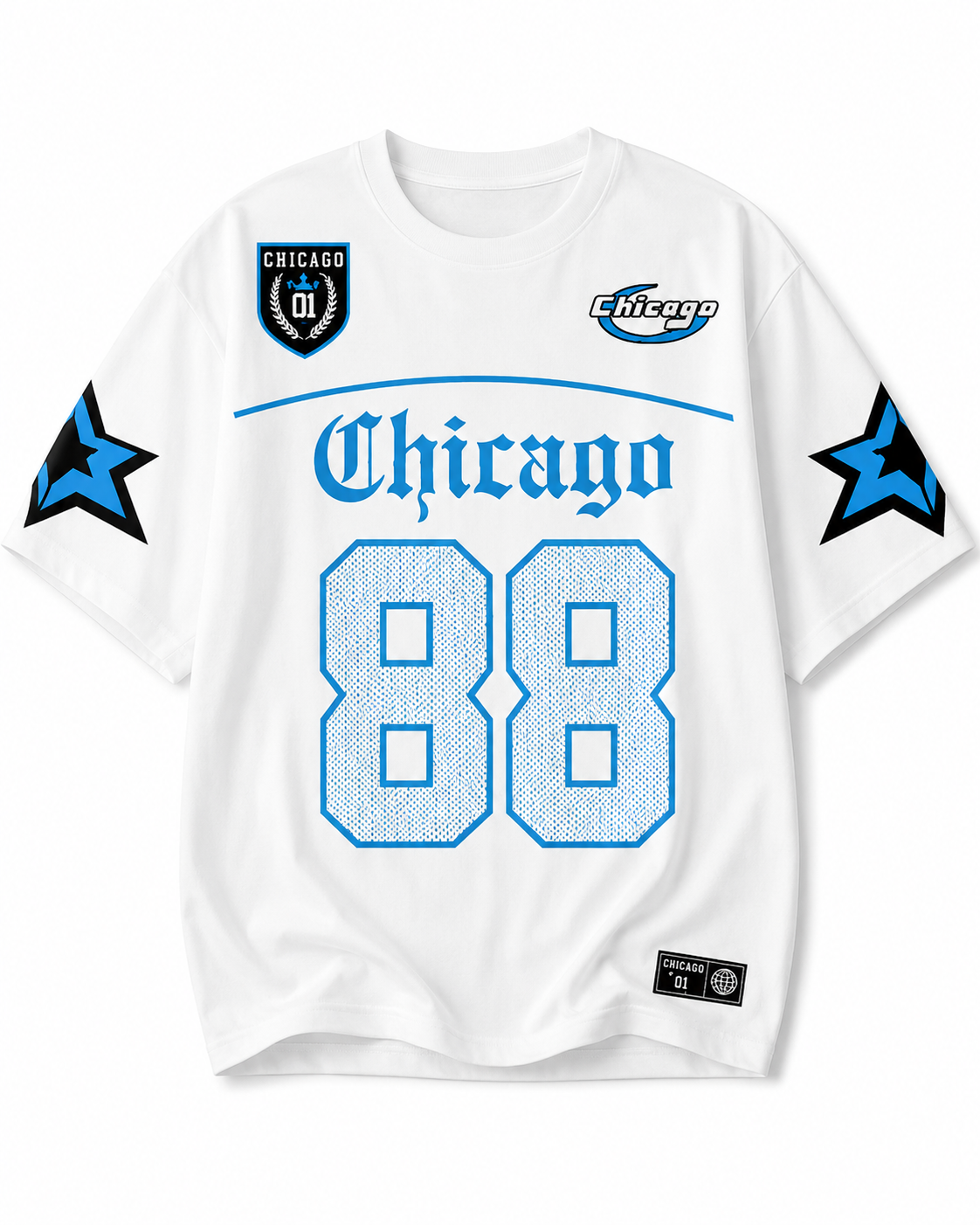 NEW CHICAGO WHITE OVERSIZED T-SHIRT