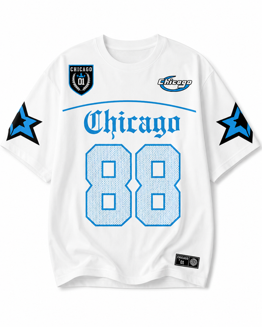 NEW CHICAGO WHITE OVERSIZED T-SHIRT