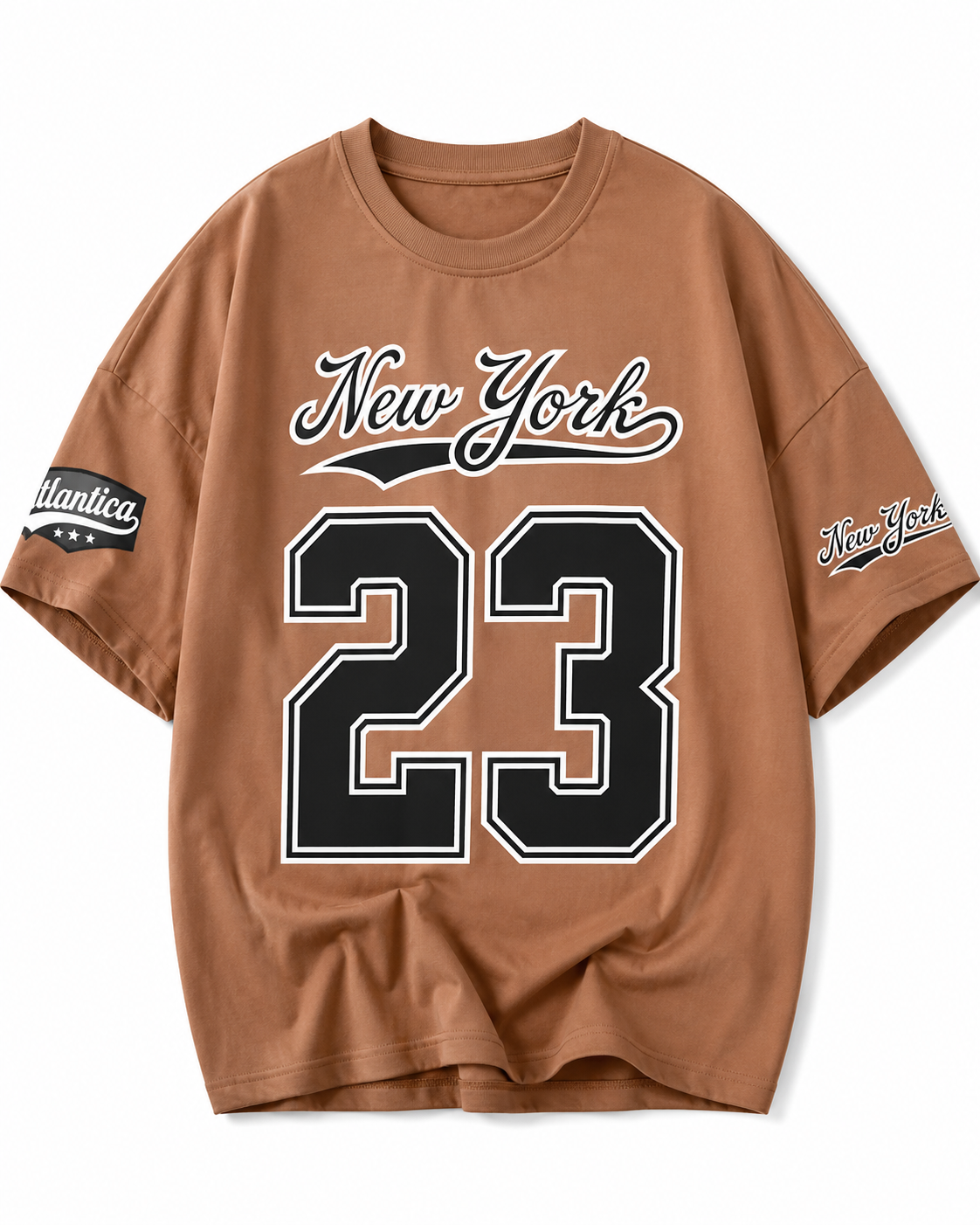 New York Coffee brown oversized t-shirt