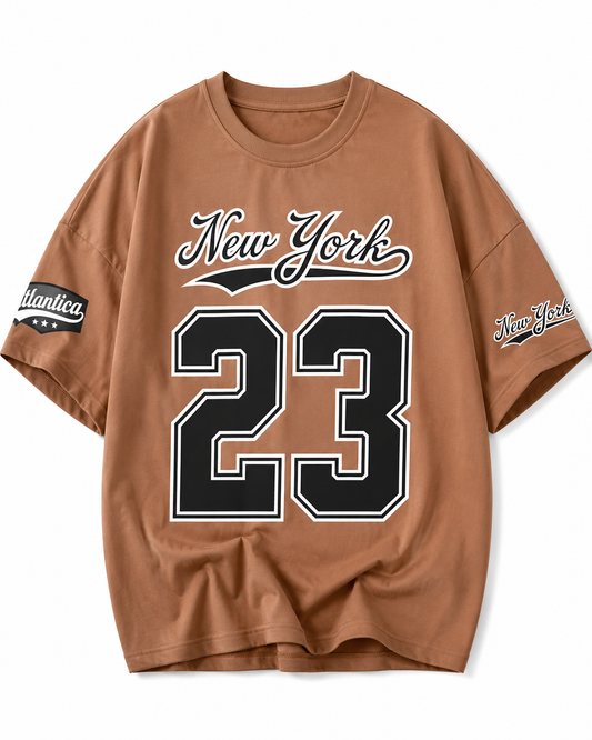 New York Coffee brown oversized t-shirt